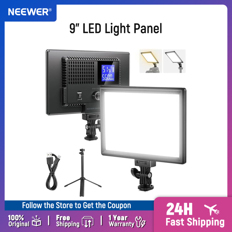 Photography Lighting Basics - NEEWER 베이직 9인치 LED 라이트 패널,