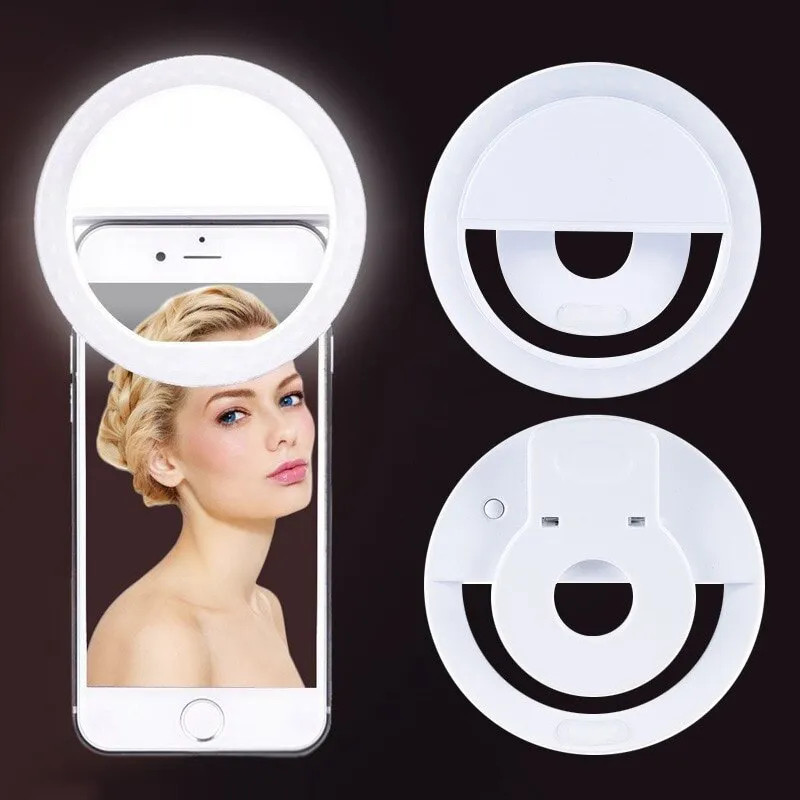 Photography Lighting Effects - USB 충전식 LED 셀카 링 라이트,