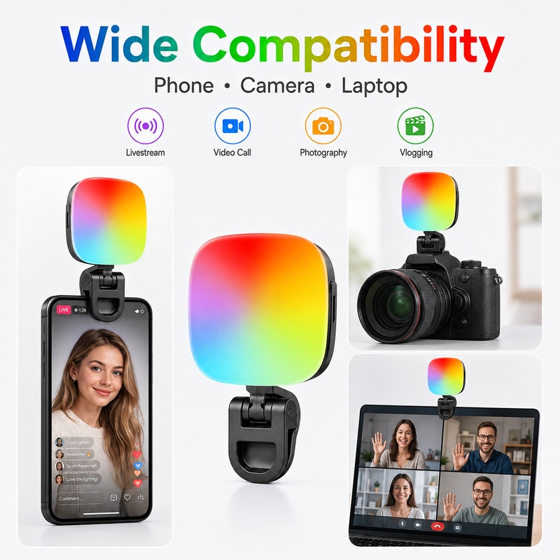 Photography Lighting For Outdoors - 휴대용 RGB LED 조명, 휴대폰 카메라용