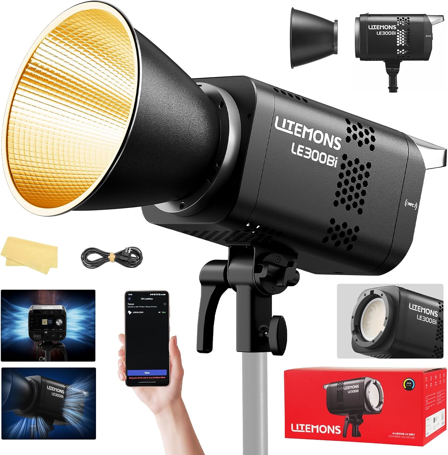 Photography Lighting Youtube - RGB LED 비디오 조명 키트, 3팩