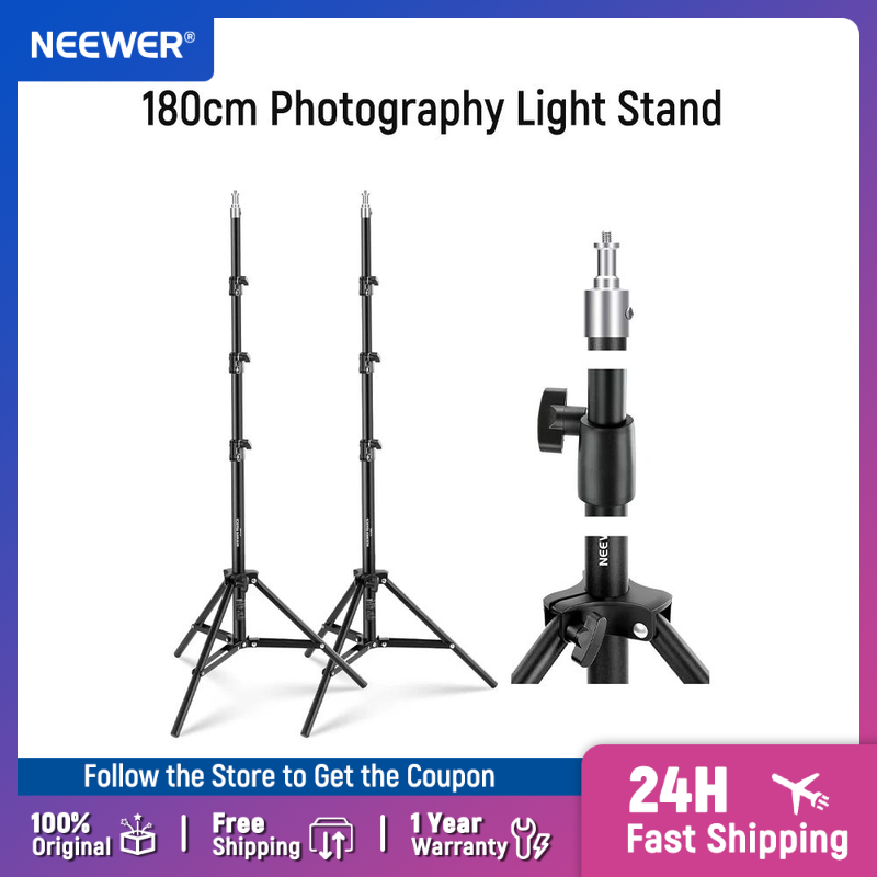 Photography Lighting Basics - NEEWER 베이직 6피트/180cm 사진 조명 스탠드