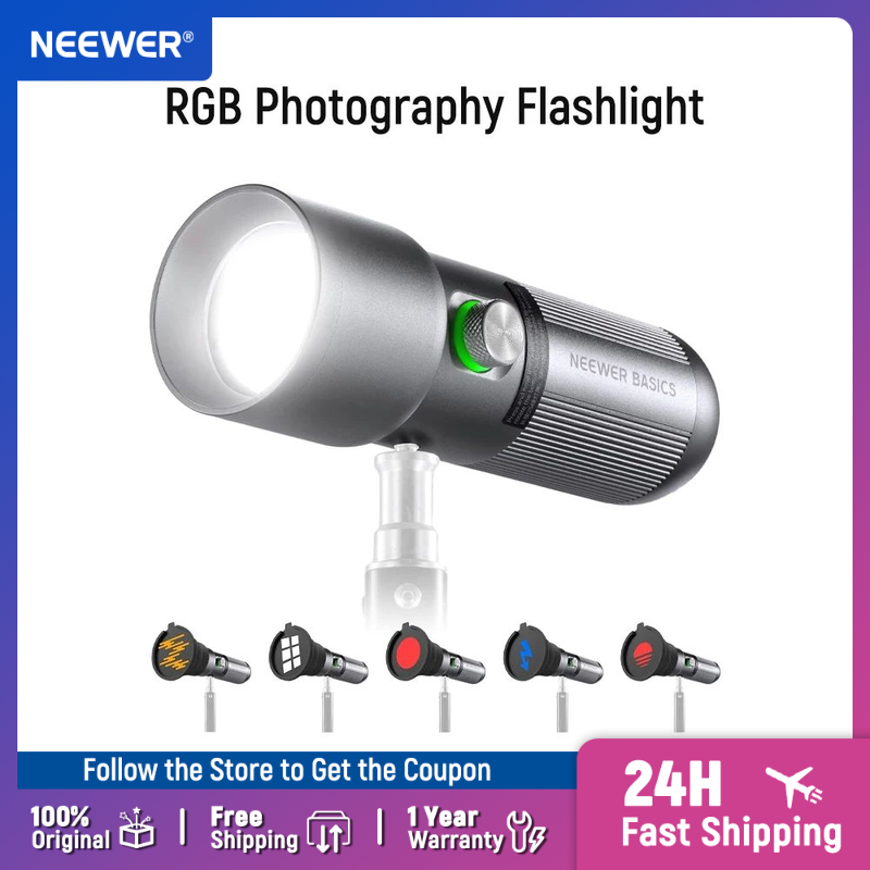 Photography Lighting Basics - NEEWER 베이직 RGB 사진촬영 플래시라이트, 4가지
