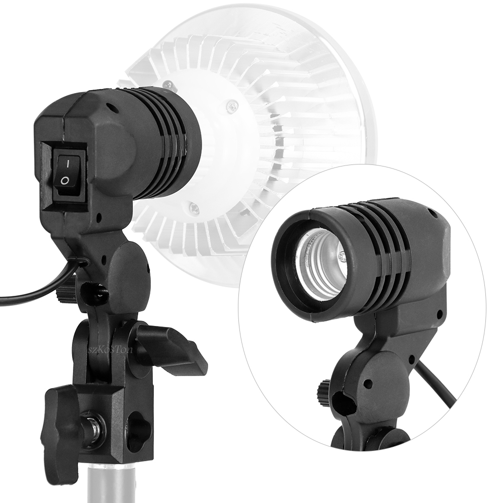 단일 헤드 전구 홀더 E27 소켓 플래시 우산 브래킷  - Photography Umbrella Lighting Kit 리뷰 및 가격