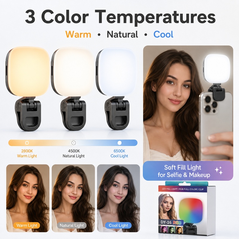 휴대용 RGB LED 조명, 휴대폰 카메라용 포켓 핸드 - Photography Lighting For Outdoors 리뷰 및 가격