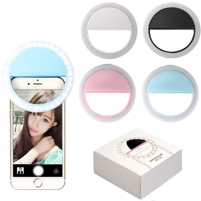 USB 충전 LED 셀카 링 라이트 모바일 폰 렌즈 L - Photography Lighting Effects 리뷰 및 가격