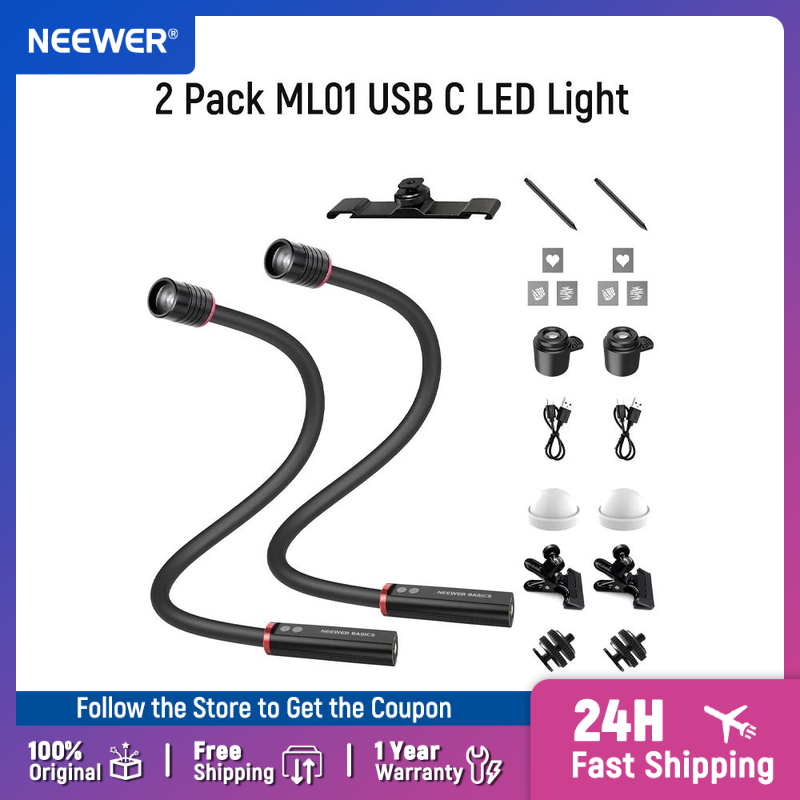 NEEWER BASICS 2팩 ML01 USB C LE - Photography Lighting Basics 리뷰 및 가격
