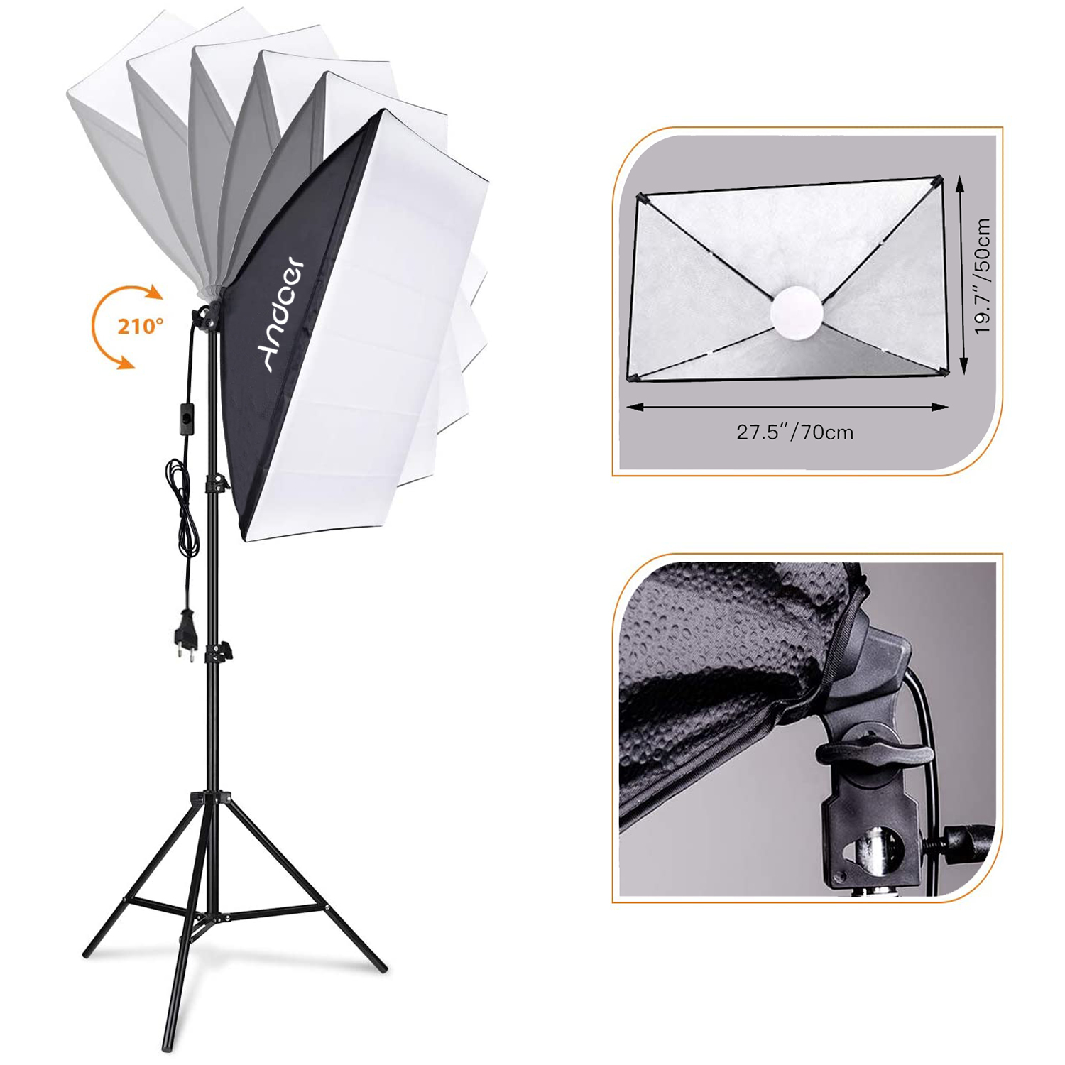 안도어 소프트박스 조명 세트 스튜디오 사진 조명 키트  - Photography Umbrella Lighting Kit 리뷰 및 가격