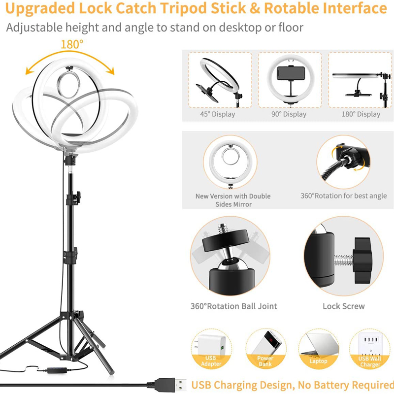 16cm 26cm 33cm LED 링 라이트 디밍 가능 - Photography Lighting Youtube 리뷰 및 가격